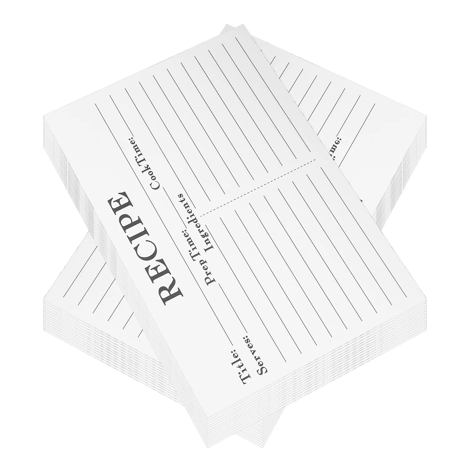 50 Pcs Recipe Cards Blank Recipe Cards Wedding Sheets Paper Sheet Note Card Simple Printing