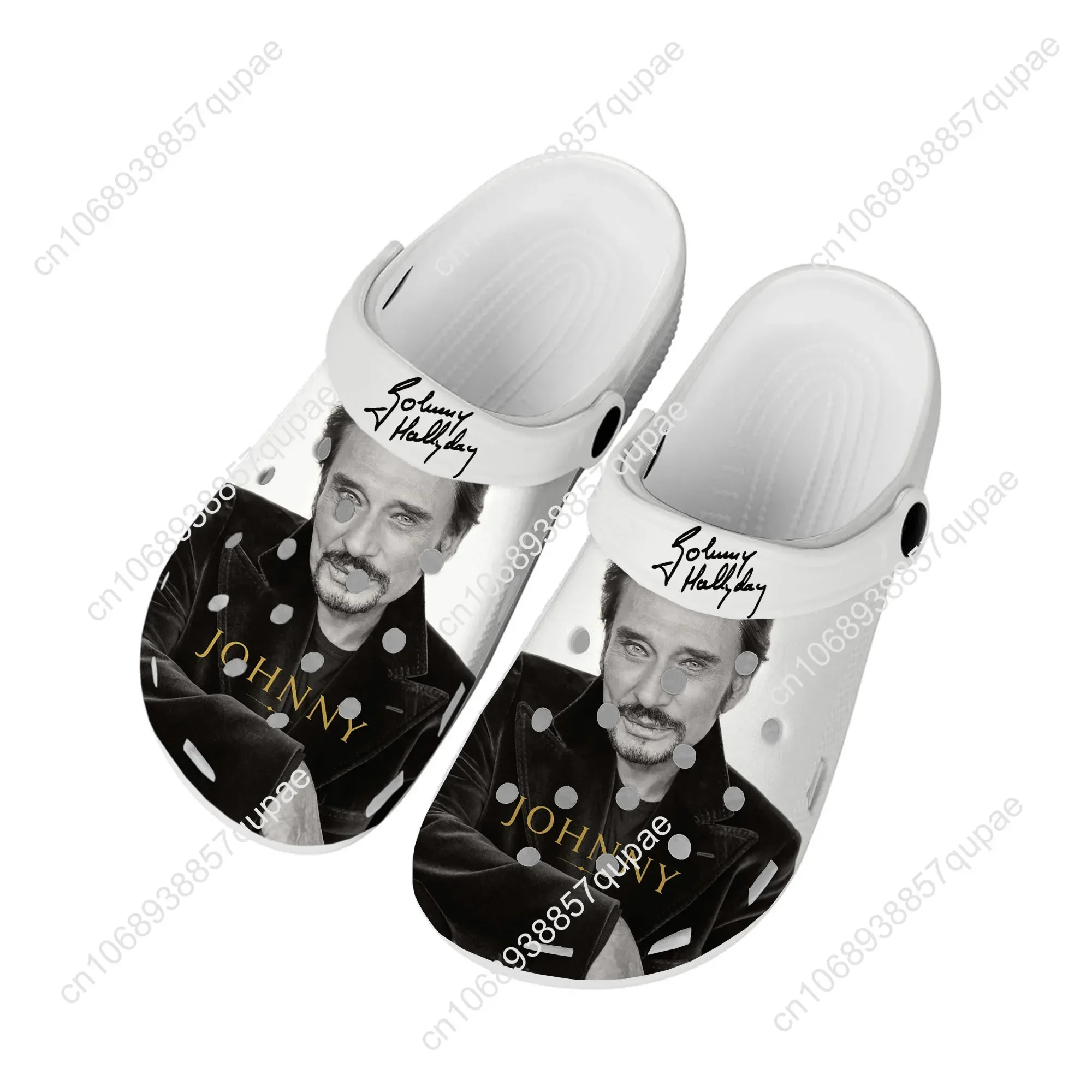 Johnny Hallyday Rock Singer Home Clogs Custom Water Shoes Mens Womens Teenager Shoe Garden Clog Sandals Beach Hole Slippers