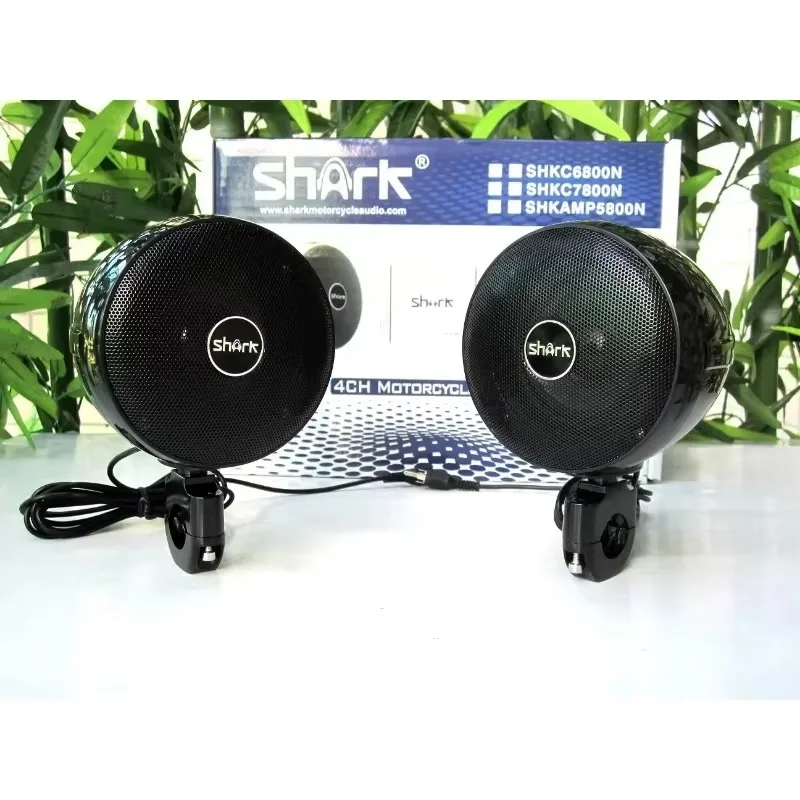 Marine Audio 300w 3 Inch Full Range Mirror Waterproof Speaker Audio 1.8m Wire Plastic Material for Motorcycle ATV, UTV, Boat Ect