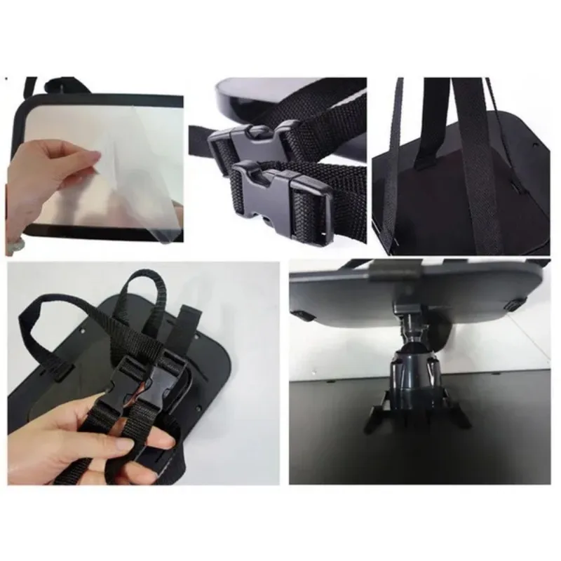 범용  조정 가능한 자동차 뒷좌석 안전 백미러 모니터 액세서리, 1 PC