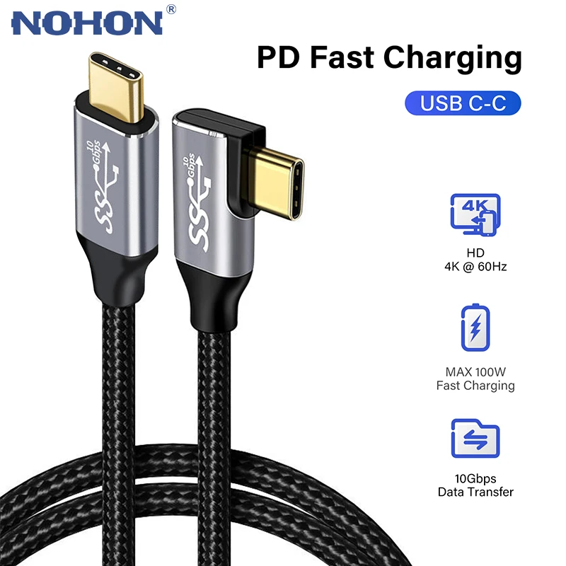 USB4.0 20Gbps Thunderbolt 3 USB C to C Cable PD 100W 5A Fast Charging