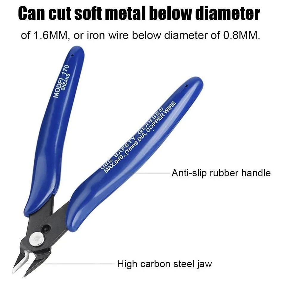 1Pc Multi-tools Electrical Wire Cable Cutters Cutting Pliers Side Snips Flush Stainless Steel Nipper Hand Tools wire cutters