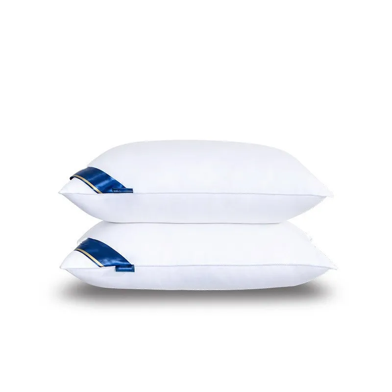 

Single Pack 46*72cm Pillow Soft Comfortable Fluffy Household Low Pillow Hotels High Pillow Neck Care To Help Sleep