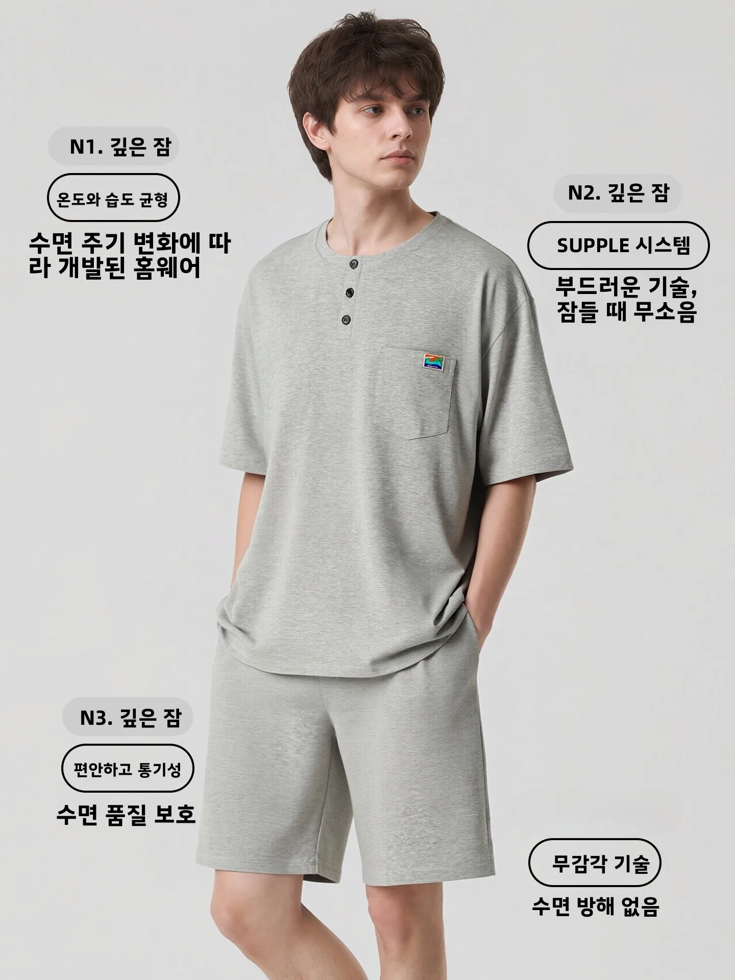 남성 여름 잠옷 100% 순면 경량 반팔 반바지 홈웨어 세트 캐주얼 스타일 플러스 사이즈 편안하고 통기성 좋은