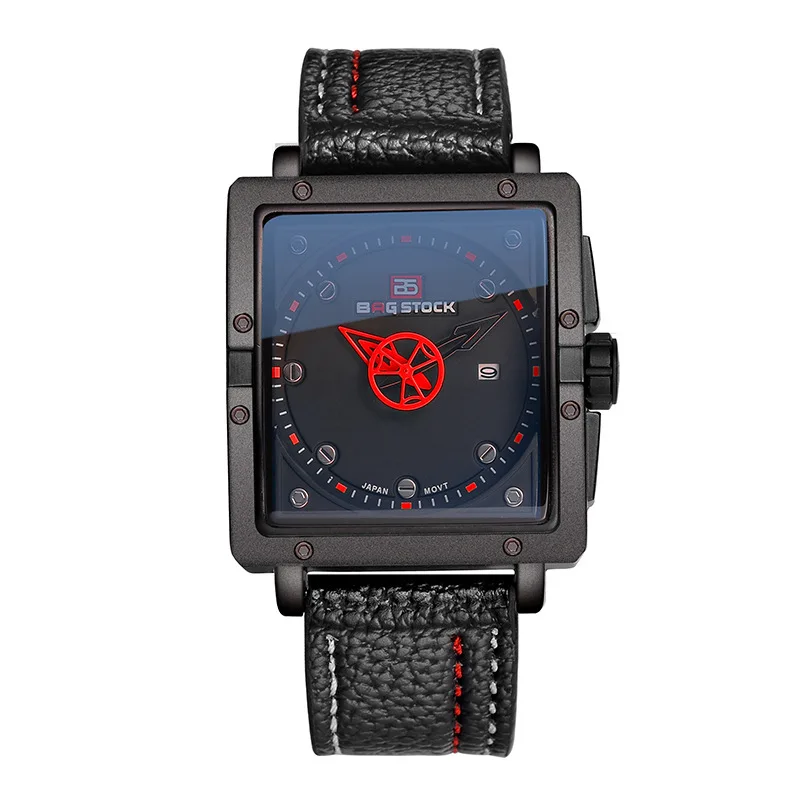 ZH11 Fashion Trendy Men's Watch Belt Waterproof Square Quartz