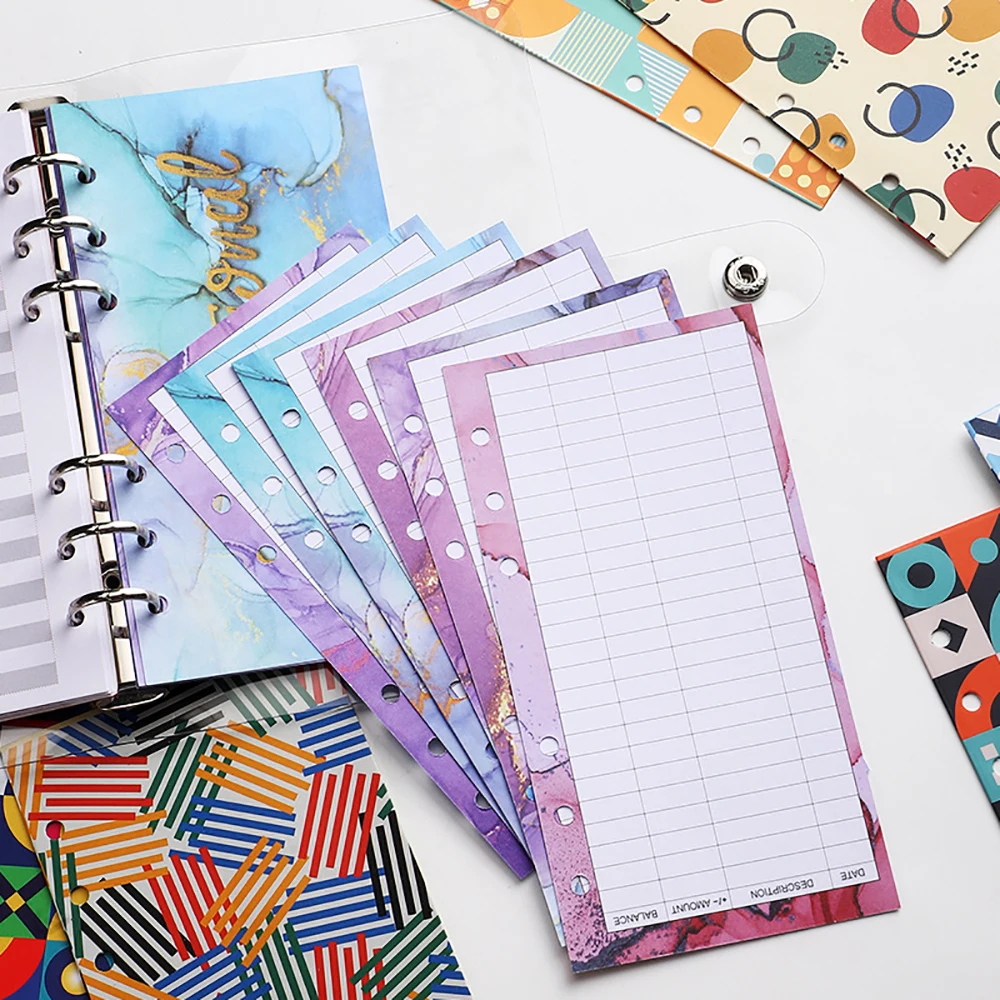 A6 Binder Budget Planner Organizer 6 Ring Binder Envelopes Pockets and 12 Pieces Expense Budget Sheets financial management a6 budget ring binders set habit cultivation money saving budget binder planner multi pockets spiral binder