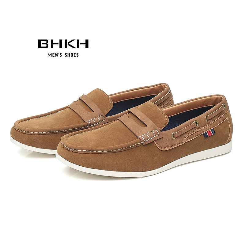 BHKH 2024 Autumn Men Loafers Shoes Fashion Smart Casual Shoes Leather Man casual shoes Office work Footwear Men Shoes 4