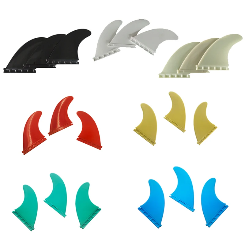 Medium Surfboard Fins Single Tabs Base Nylon G5 Tri Fins Set Surf Fin High Porformance Plastic Surfing Fin 3 pack future tri fins болтовые вилки fin base sup винт surf fins plugs set extra fin key fin винты