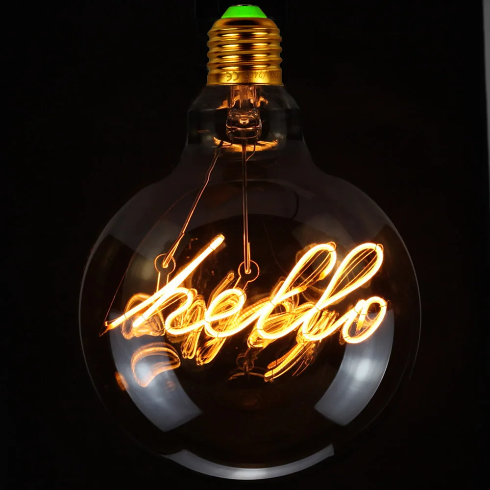 motion sensor night light Retro Edison Bulb Dimmable Led Filament LOVE G125 Decoracion Vintage Glass Night Light Bulb Industrial String Lights for home led night light