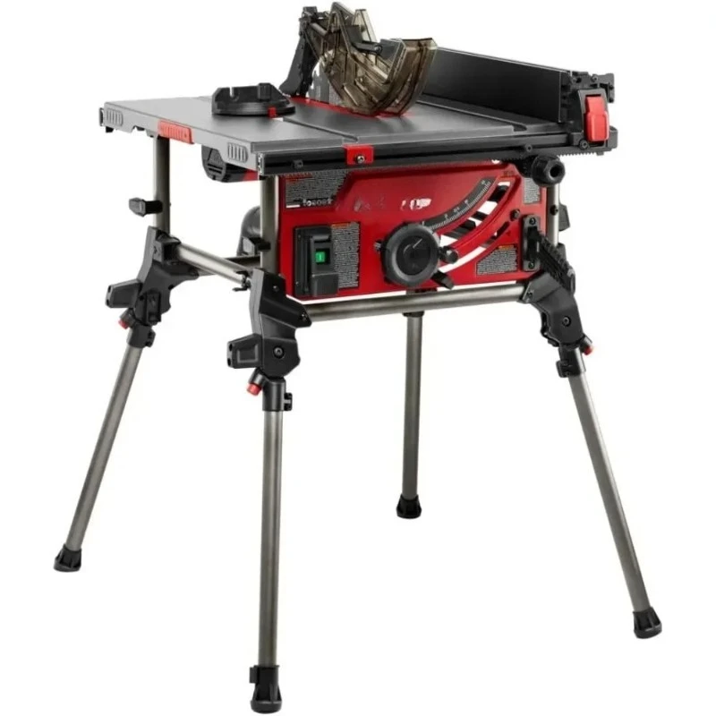 Only red 10 Inch A15 Amp Table Saw with Folding Stand for Jobsite TS6307-00