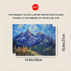 Versatile Vinyl Laptop Skin Sticker Set - Bold Theme Design (3PCS)