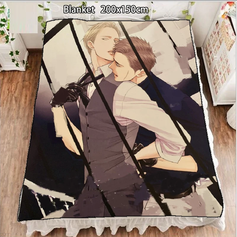 Anime Fleece Blanket and Bedspreads BL Yaoi Spiritpact Ling Qi Yang Jinghua  Duanmu Xi Blankets for Beds 200cm 100cm