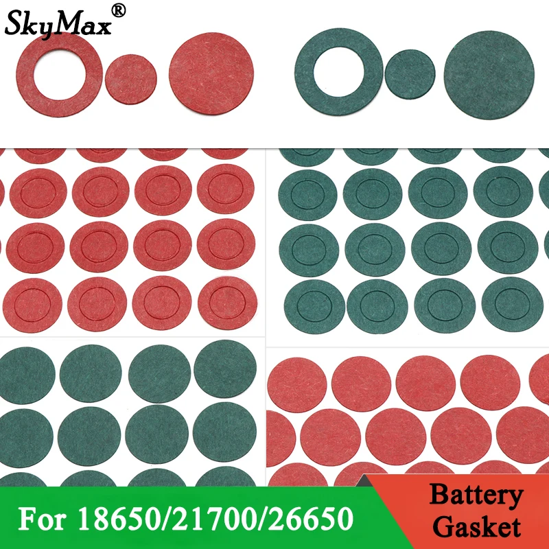 2050100250500Pcs186502170026650LiionBatteryInsulationGasket