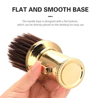 Brosse de barbier professionnelle et plumeau de cou, brosse de nettoyage de coupe de cheveux en poils de sanglier doux pour outil de tondeuse à cheveux de Salon (noir/blanc) 2