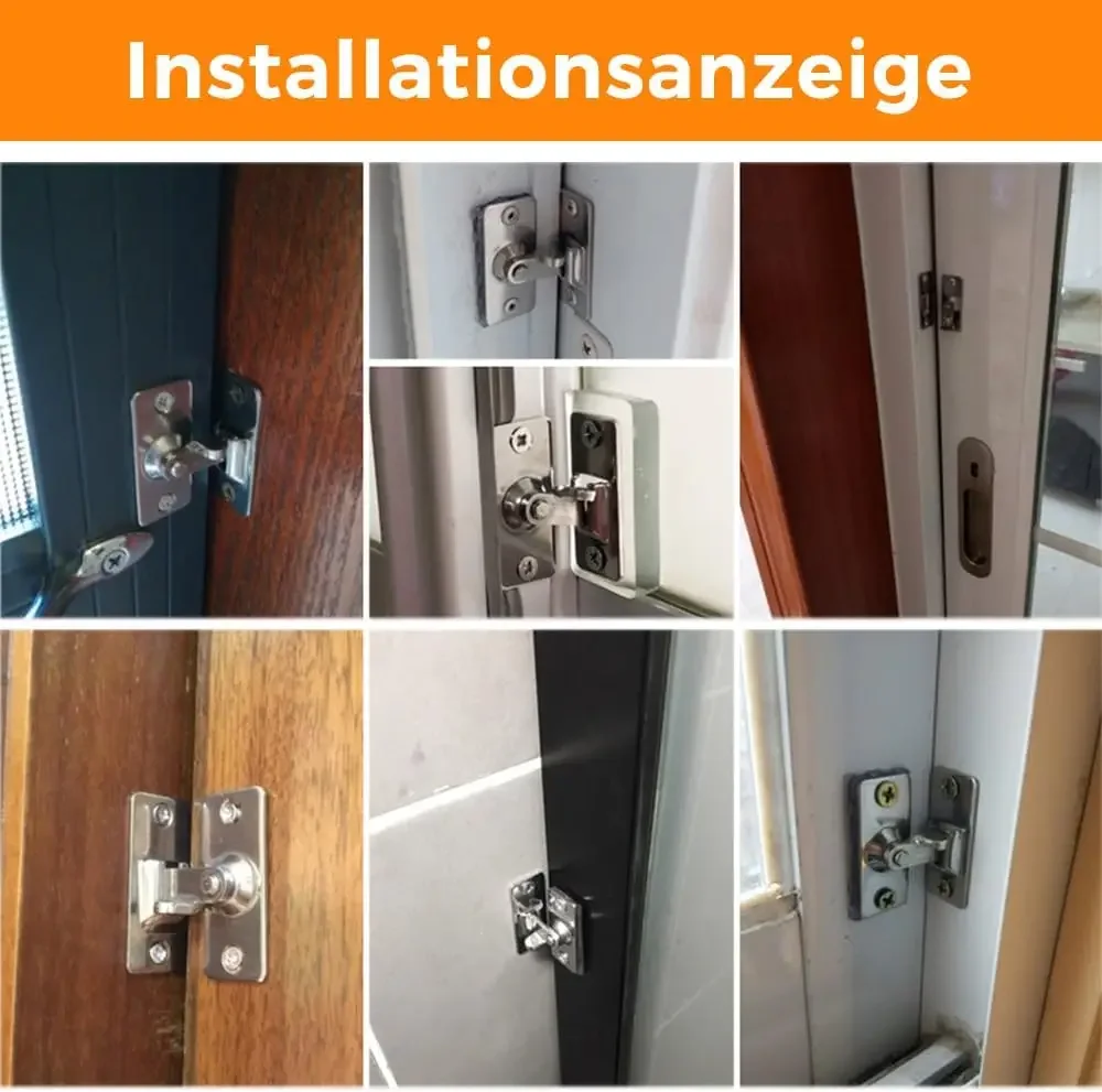 Description Picture 6 of item4pcs Door Latch w/screws Stainless Steel 90 Degree Gate Locker Buckles 44x19 mm 90 Degree Right Angle Sliding Windows Barn Gates
