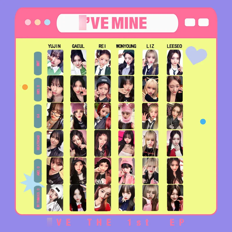 

6 шт. KPOP IVE новый альбом Ihas MINE SW beatrad LOMO Card Single Girl Group YUJIN LIZ King Leeseo Wonyoung Gaeul открытка с фотографией