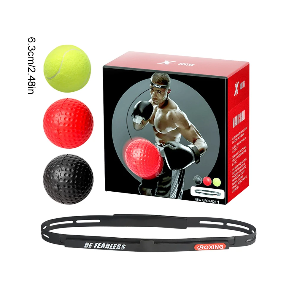 MMA Boxing Speed Ball Head-mounted PU Punch Ball Boxing Reflex with Headband Hand Eye Reaction Training for Adults