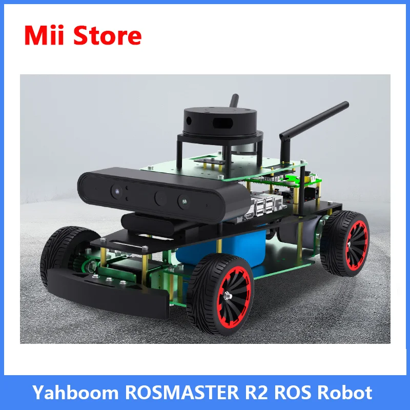 

Yahboom ROSMASTER R2 ROS Robot AI SmartProgrammable with Ackermann structure for Jetson NANO 4GB/Xavier NX/TX2 NX/RaspberryPi 4B