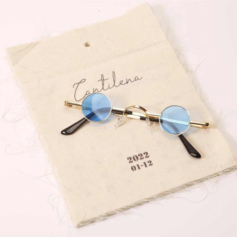 Retro Punk Style Vintage Round Metal Frame Sunglasses with Colorful Lenses