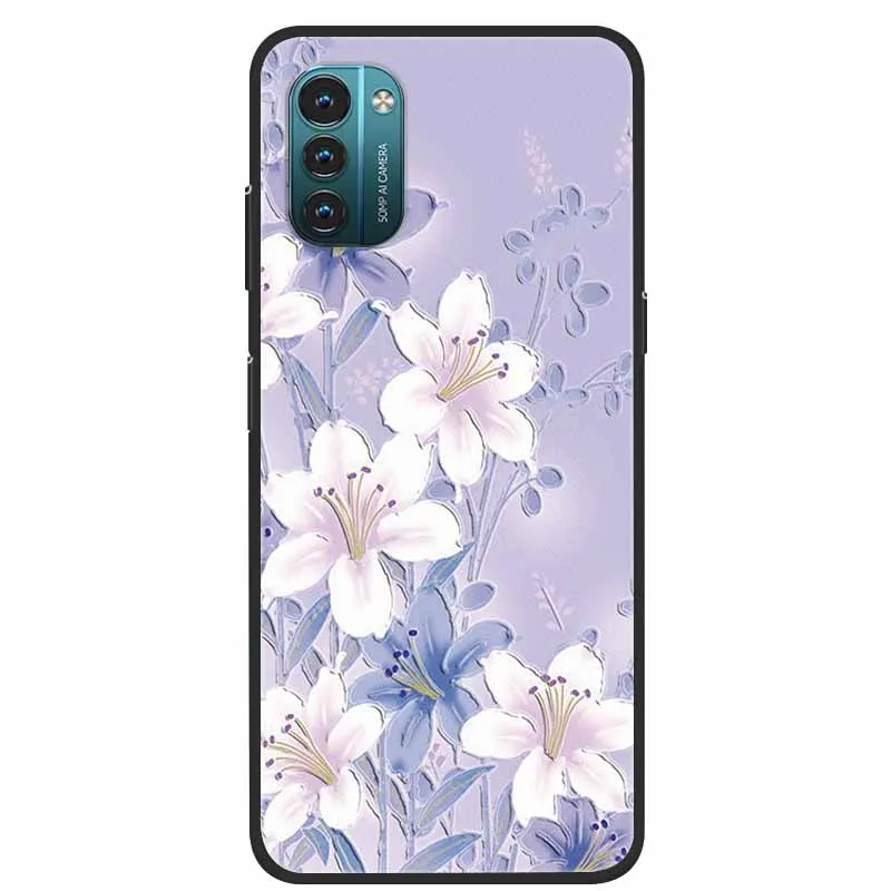 3D Flower Embossed Soft Silicone Protective Phone Case - Stylish Bumper Cover