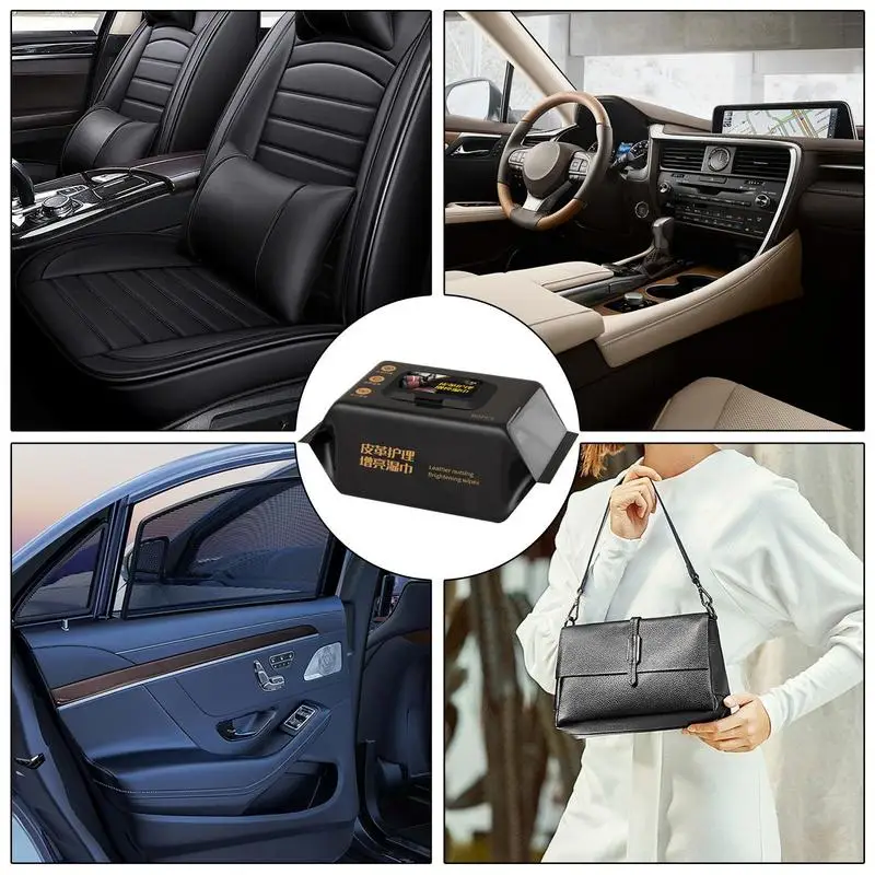 Car Interior Wipes Glass Leather Interior Refurbished Instrument Steering  Wheel Sofa Maintenance Clean Care Wet Wipes - AliExpress