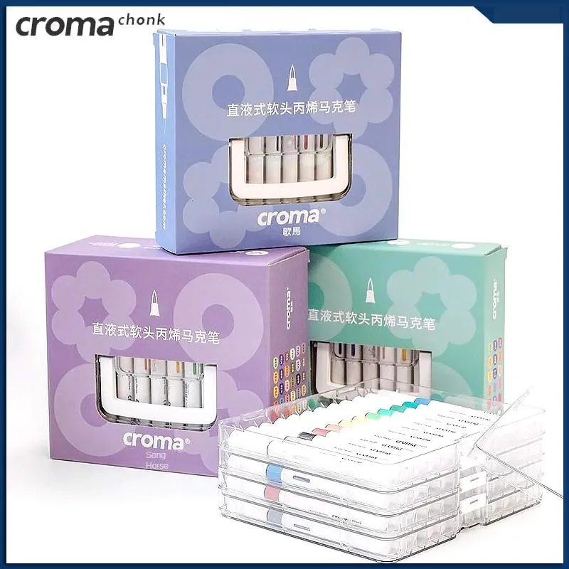 Croma 아크릴 낙서 펜, 방수 스케치, 유성 알코올 기반 마커, 원단, 바위, ..