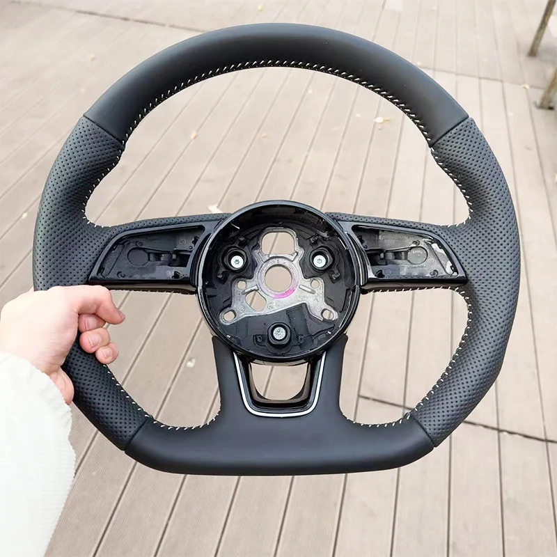 フルフォイルレザーステアリングホイール、アウディa3、rs3、rs4、rs5
