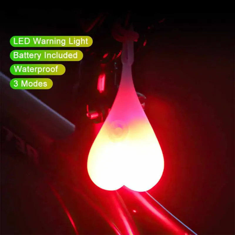 hvidløg Ocean Vedholdende Cycling Balls Tail Silicone Light Creative Waterproof Bike Night Ciclismo  LED Red Warning Lights Bicycle Seat Back Egg Lamp 2023