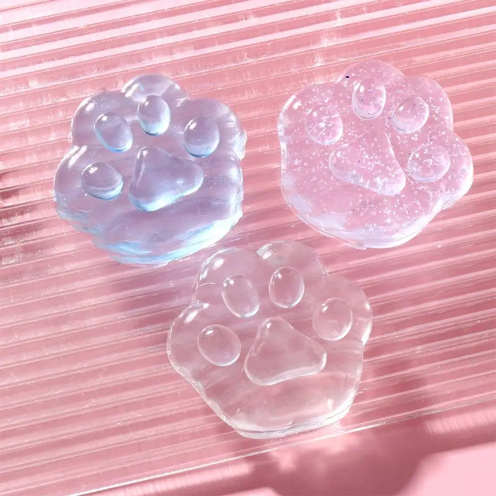Mini Fidget Fish Cat Paw Hand Pinching Ice Pressure Ball Toy Squeeze Toy Mini Mochi Ice Block Cat Paw Mini Mochi