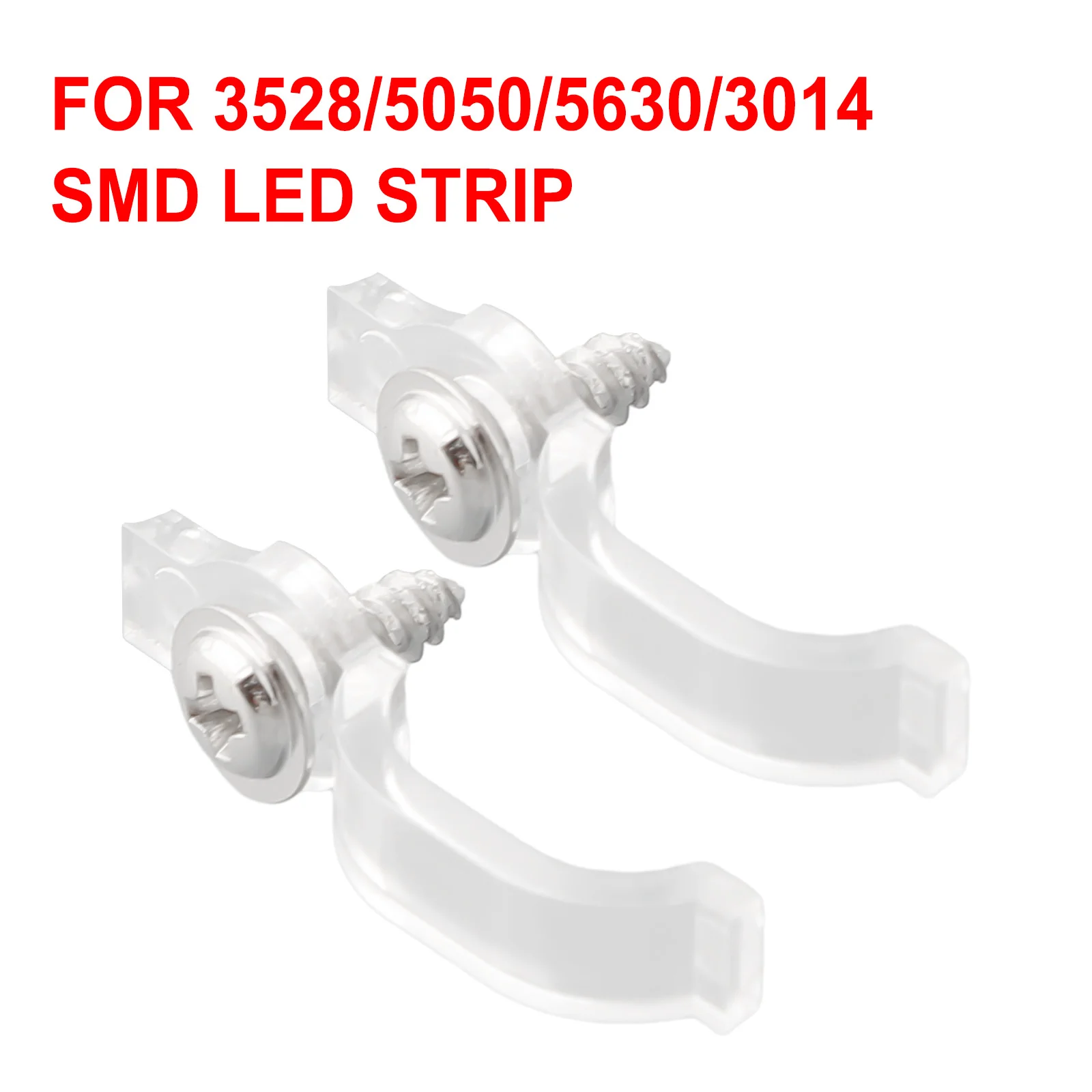 

50/100Pcs Plastic U Shape Mounting Brackets Clip One-Side Fixing Nail For 3528/5050/5630/3014 SMD LED Waterproof Strip Light Bar