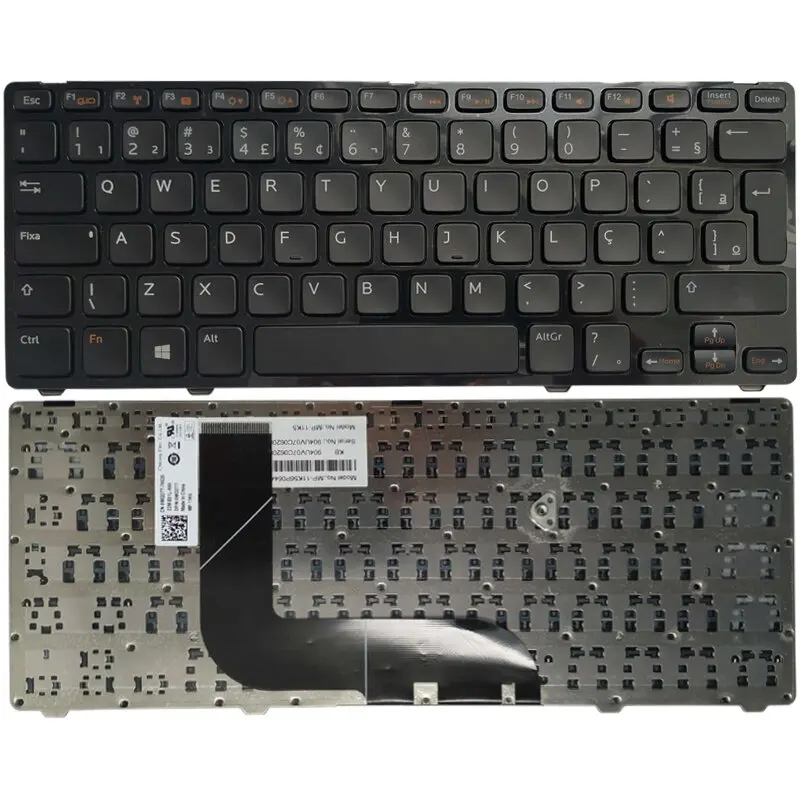 Teclado Português Eua Russo Francês Brasil para Dell Inspiron 5423 14z5423 14z 3360 1618l 13z-5323 5323 Vostro 3360 V3360 Novo - Imagem 6