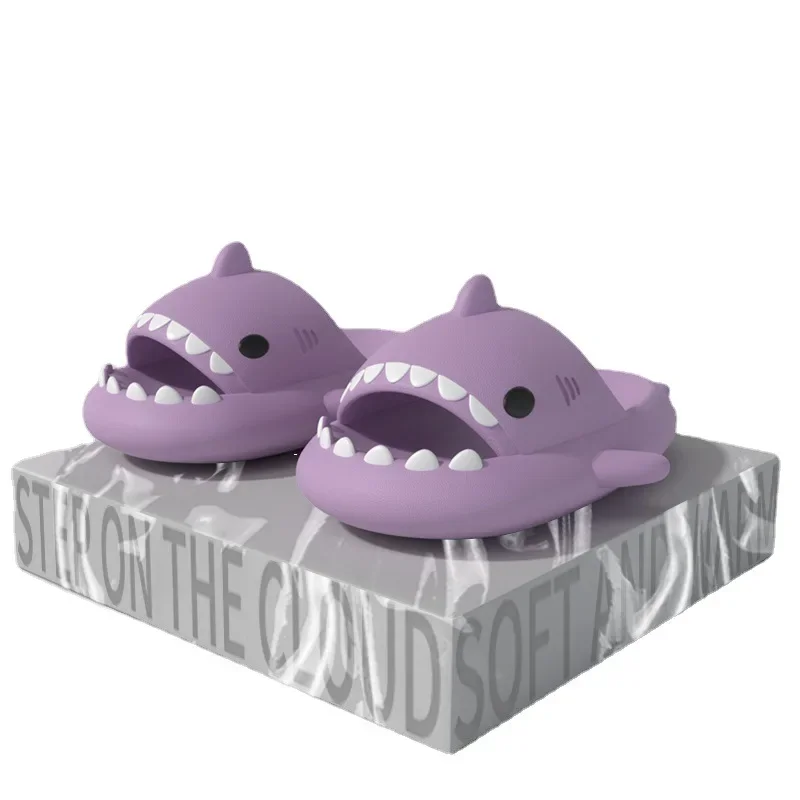 Women Cartoon Shark Slippers Men Indoor Bathroom Slides Summer Couple Fashion Flat Shoes Sandals Home Soft EVA Beach Flip Flops slippers sandals