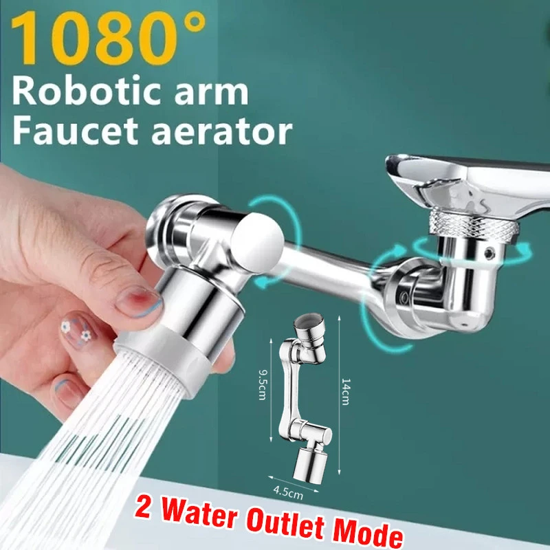 Generic Robinet Rotatif 1080° Tête Extension Robinet Pour Lavabo Cuisine  Salle De Bain à prix pas cher