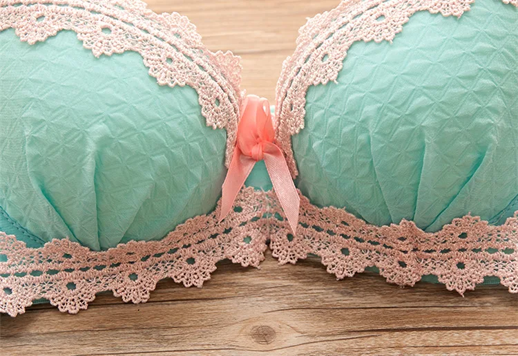 Vintage Girls Bra Set Sexy Thin Bras Pantys Women Seamless Brassiere Low Wasit Fiess Underwear Set Adjustable Plaid_voghion.com