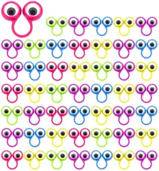 Googly Eye Finger Puppets Wiggly Eyeball Finger Puppet Rings Eye Finger Toy for Kids Party Favor Hobbies