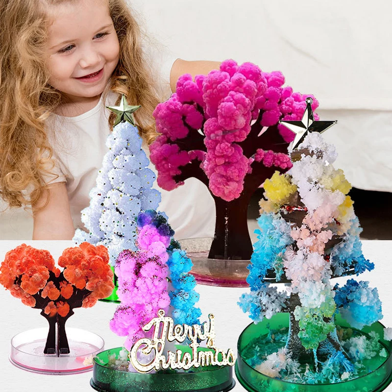 18 Types Magic Growing Christmas Tree Santa Princess Diy Fun Xmas Gift