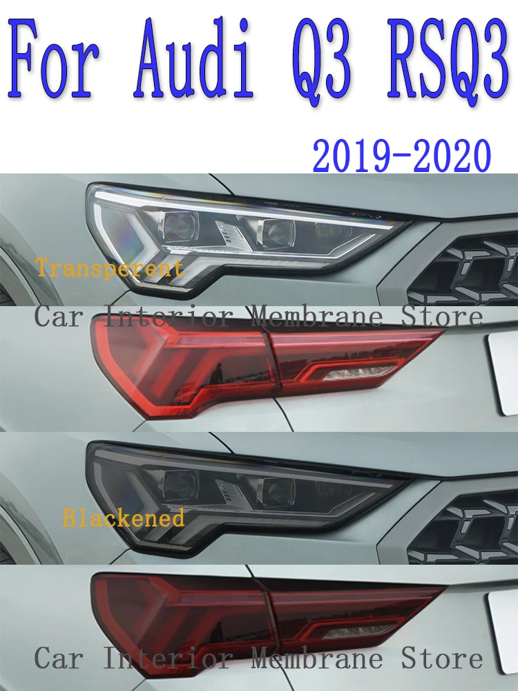 

For Audi Q3 RSQ3 2019-2020 Car Exterior Headlight Anti-scratch Front Lamp Tint TPU Protective Film Repair Accessories Sticker