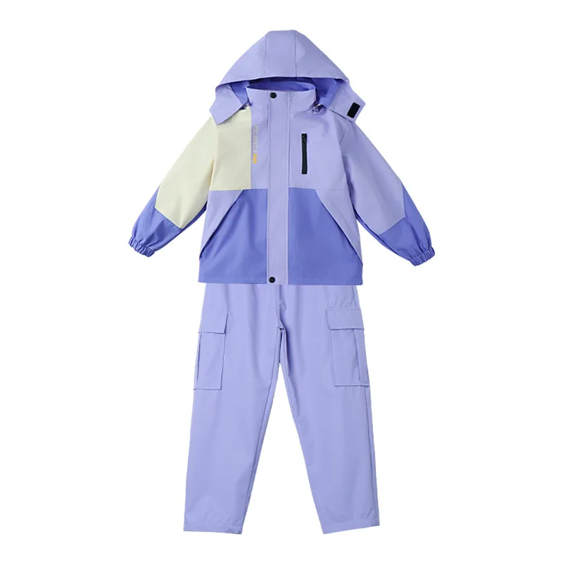 New Children's Ski Suit Boys and Girls Thickened Warm DuPont Three-Proof Shell Jacket Primary School Детский горнолыжный костюм