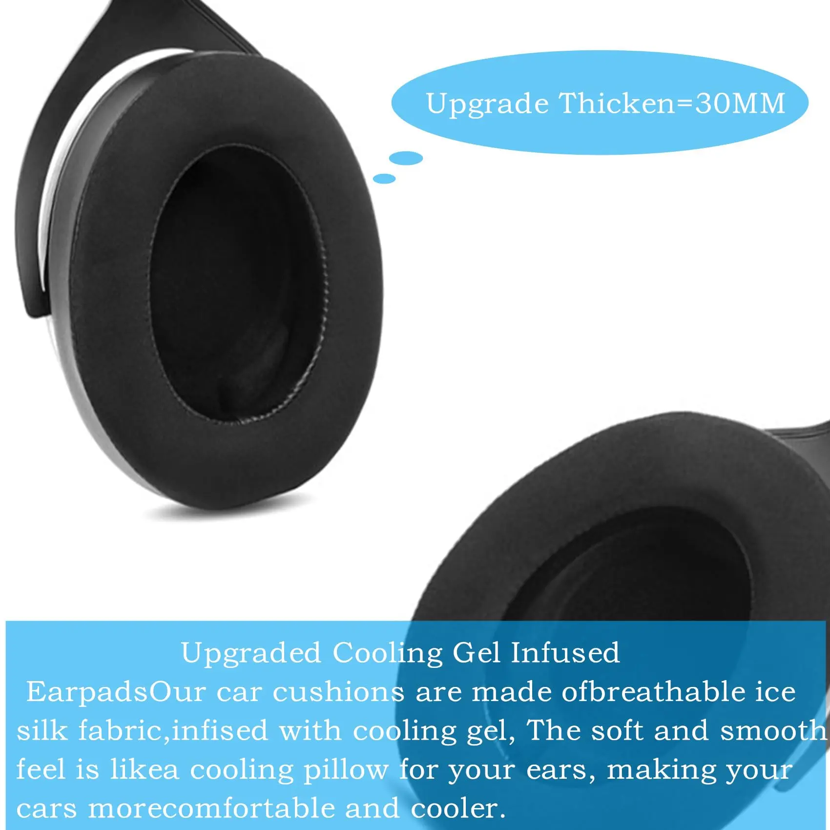 Cooling Gel Ear Pads Cushions Replacement Compatible with Bose QuietComfort(QC) Ultra Wireless Headphone