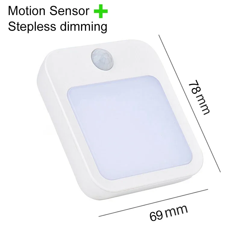 Wireless LED Motion Sensor Night Light - Dimmable Bedside Lamp