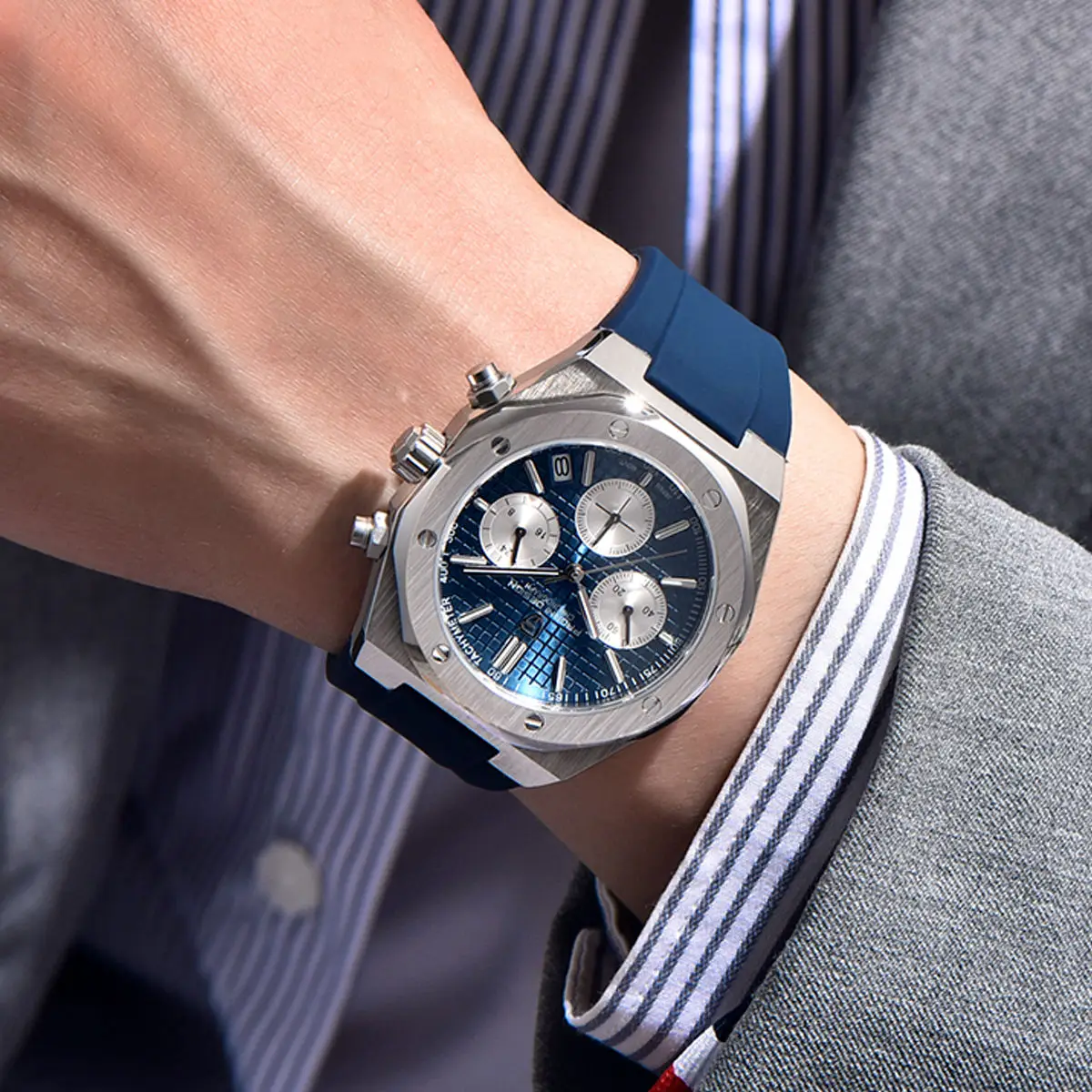 รูปสินค้า นาฬิกาควอตซ์ PAGANI DESIGN 2026 รุ่น VK63 สำหรับผู้ชาย ดีไซน์ธุรกิจ กระจกแซฟไฟร์ ตัวเรือนสแตนเลสสตีล กันน้ำ 20 บาร์ นาฬิกาโครโนมิเตอร์แบบสปอร์ต