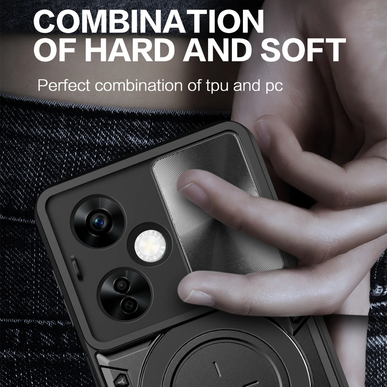 Slide Camera Lens Case with Military-Grade Bumpers and Armor Ring for Enhanced Fall and Shock Protection