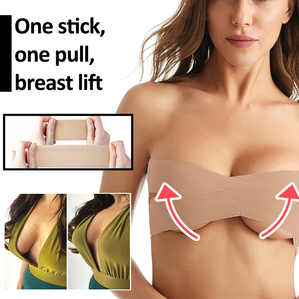 Breast Lift Tape 1Roll Medical Grade Women Breast Shaping Adhesive Invisible Sweatproof For Invisible Stick On Bra Sticky Bra Breast Sticker