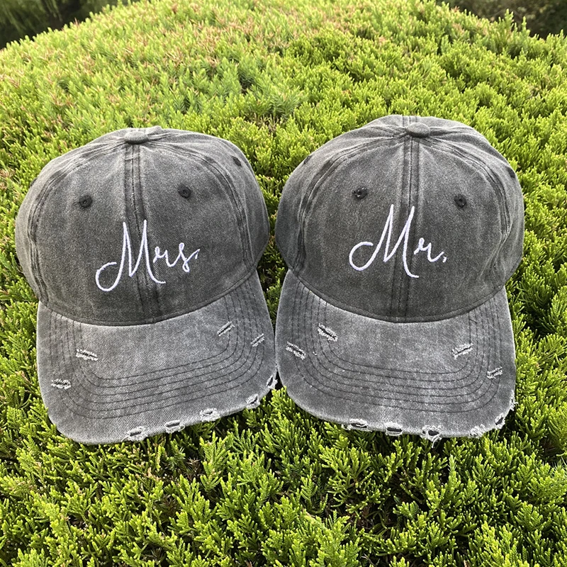 

Embroidered Letter Mr Mis Baseball Cap Couple Vintage Shading Outdoo Hats Adjustabll Caps Fashion Unisex Hop Hat