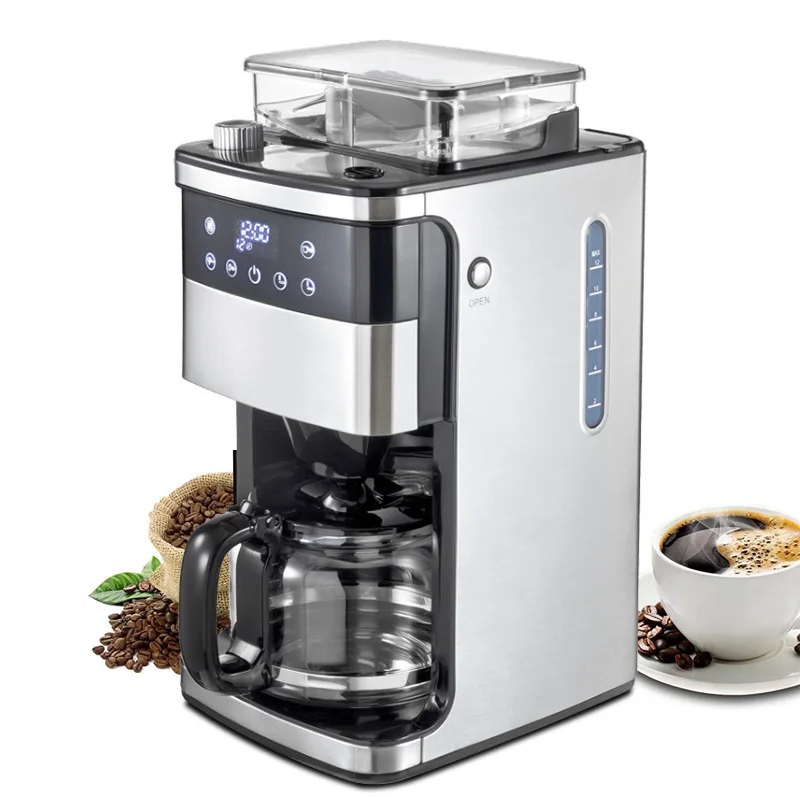 Coffee Machine Home Automatic Bean Mill Grinding and Boiling Drip