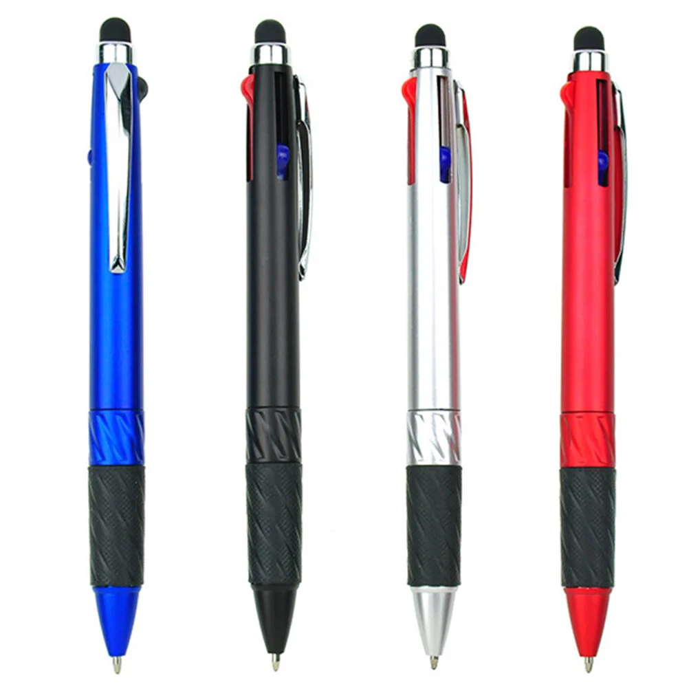 

4 Pcs Multifunction Stylus Pilot Ballpoint Pens Portable Meeting Pilot Rotation Tablet 3-color Stylish Writing Multipurpose