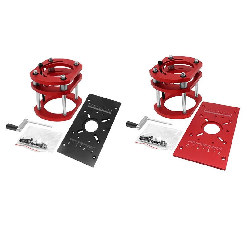 

Hot Router Lift With Fixed Base-Router Insert Plate-Woodworking Universal Router Lift Base For 65Mm Dia Router Motor