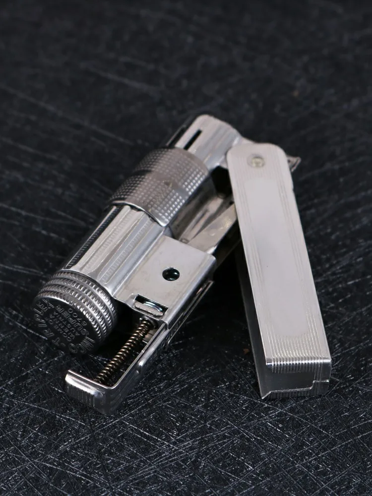 Фото Винтажная Подлинная старая бензиновая Зажигалка IMCO 6700 из нержавеющей стали, Мужская масляная зажигалка, аксессуары 62*22*15 мм №3