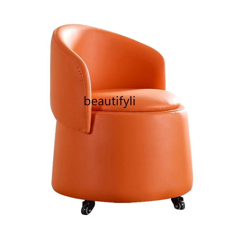 

Single Leather Sofa Nordic Leisure Chair Rotating Foldable Living Room Sofa Storage Lazy Small Sofa