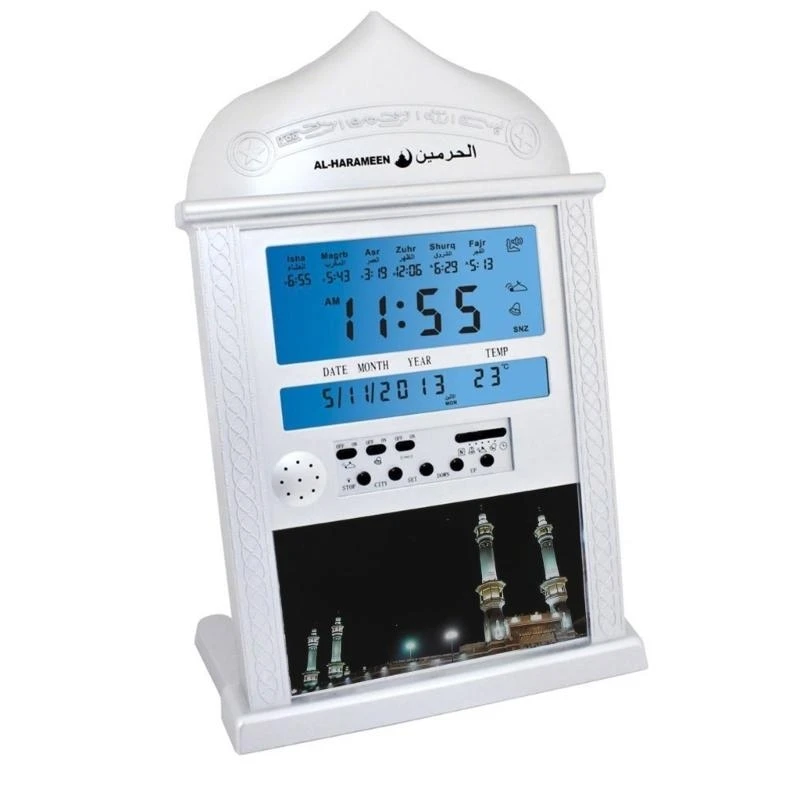 Muslim Table Clock with Adhan Alarm Islamic Azan Time for Prayer